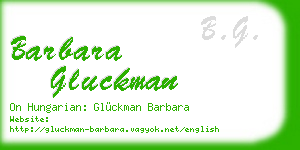 barbara gluckman business card